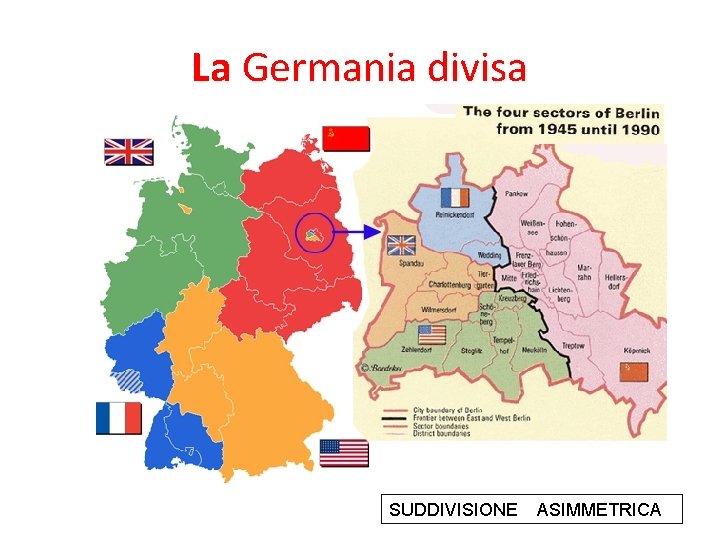 La Germania divisa SUDDIVISIONE ASIMMETRICA 