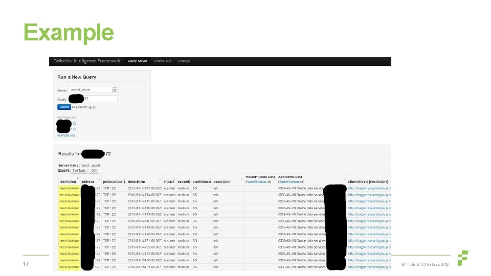 Example 17 © Fidelis Cybersecurity 