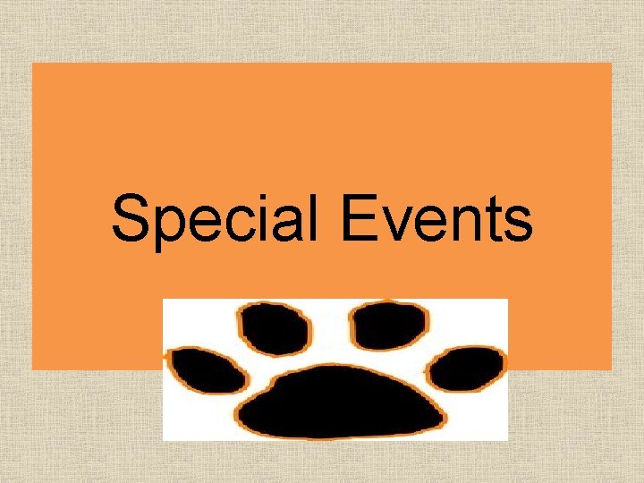 Special Events 