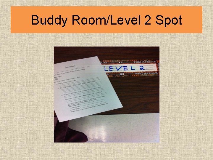 Buddy Room/Level 2 Spot 