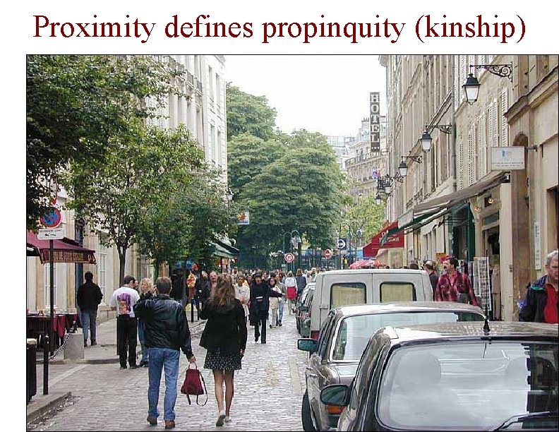 Proximity defines propinquity (kinship) 