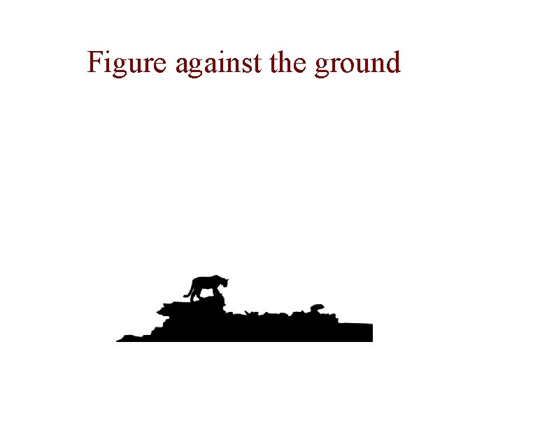 Figure against the ground 