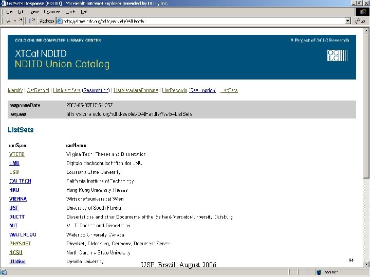 USP, Brazil, August 2006 94 