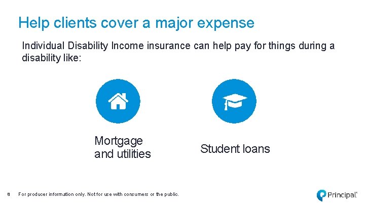Help clients cover a major expense Individual Disability Income insurance can help pay for
