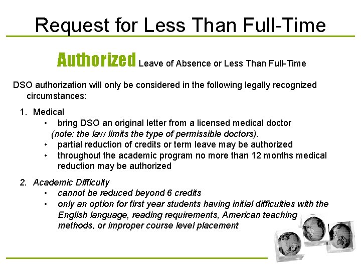Request for Less Than Full-Time Authorized Leave of Absence or Less Than Full-Time DSO