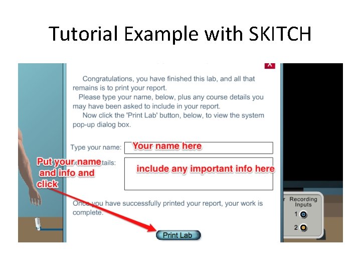 Tutorial Example with SKITCH 