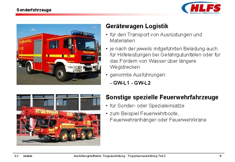 Sonderfahrzeuge Gerätewagen Logistik • für den Transport von Ausrüstungen und Materialien • je nach