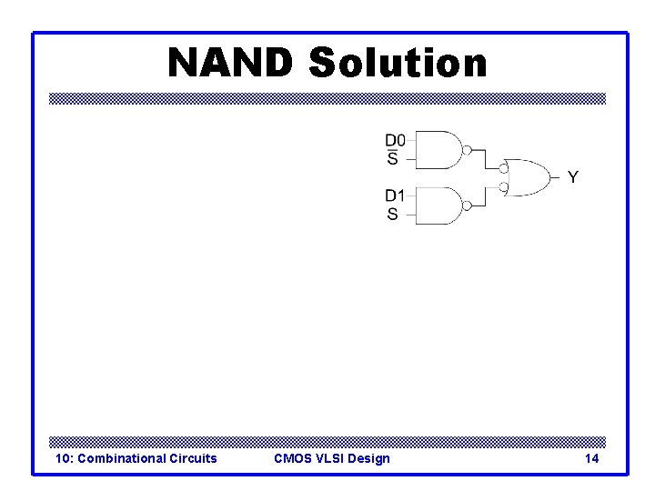 NAND Solution 10: Combinational Circuits CMOS VLSI Design 14 