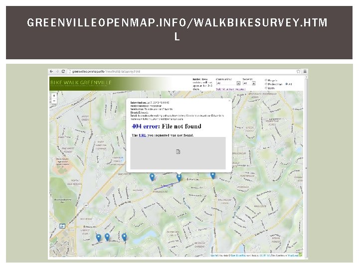 GREENVILLEOPENMAP. INFO/WALKBIKESURVEY. HTM L 