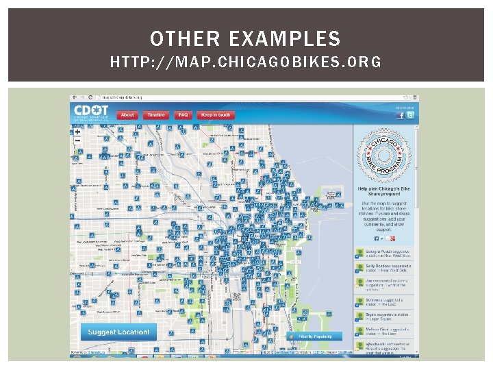 OTHER EXAMPLES HTTP: //MAP. CHICAGOBIKES. ORG 