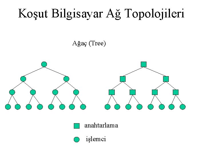 Koşut Bilgisayar Ağ Topolojileri Ağaç (Tree) anahtarlama işlemci 