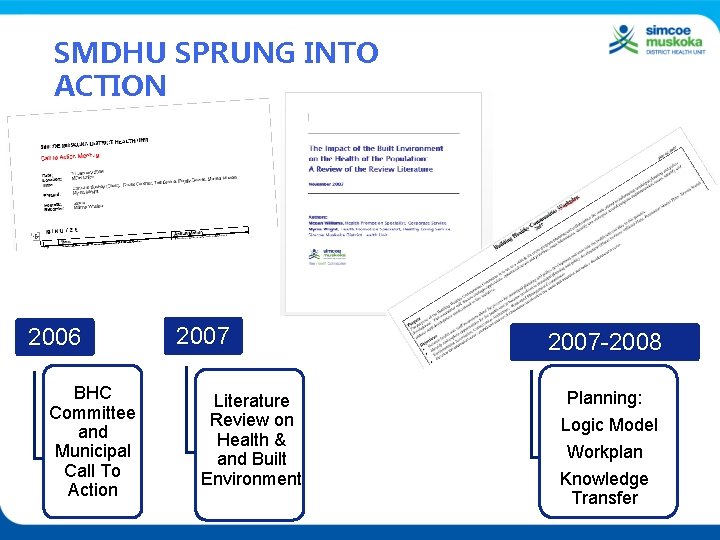 SMDHU SPRUNG INTO ACTION 2006 BHC Committee and Municipal Call To Action 2007 Literature