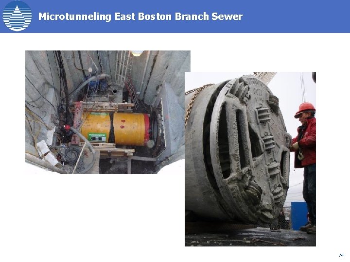 Microtunneling East Boston Branch Sewer 74 