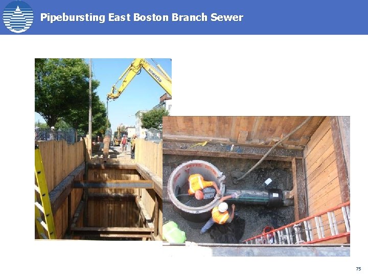 Pipebursting East Boston Branch Sewer 75 