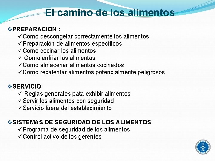 El camino de los alimentos v. PREPARACION : üComo descongelar correctamente los alimentos üPreparación