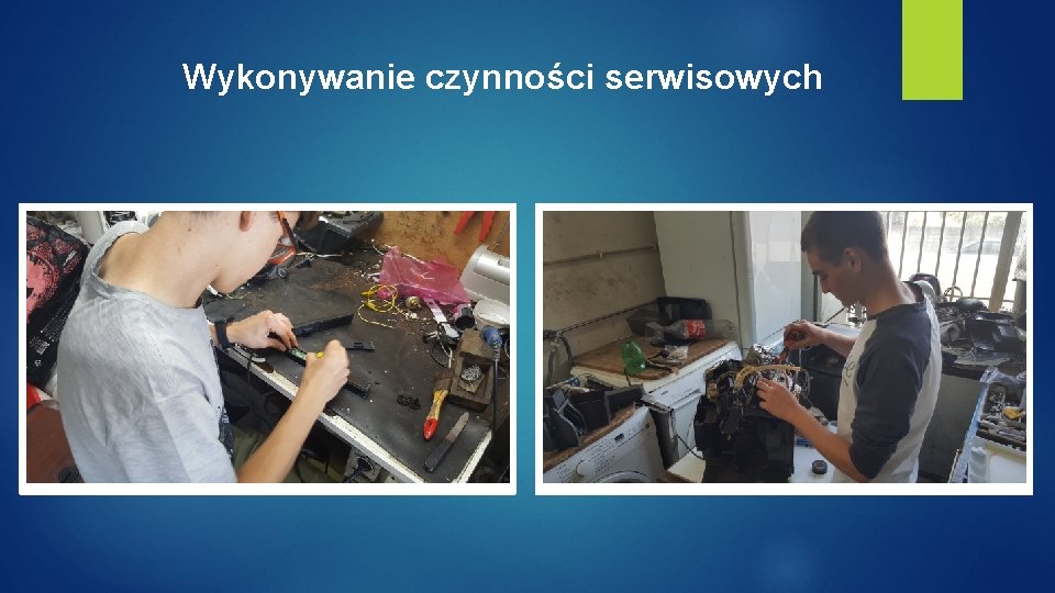 Wykonywanie czynności serwisowych 