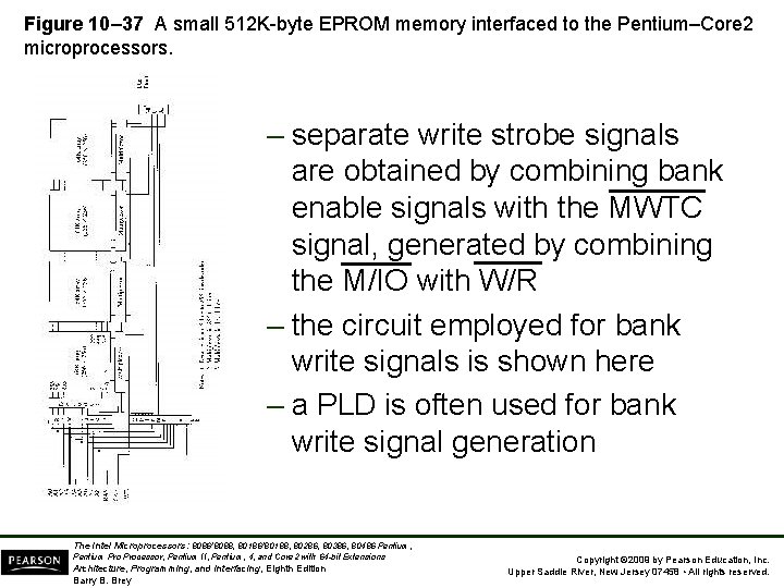 Figure 10– 37 A small 512 K-byte EPROM memory interfaced to the Pentium–Core 2