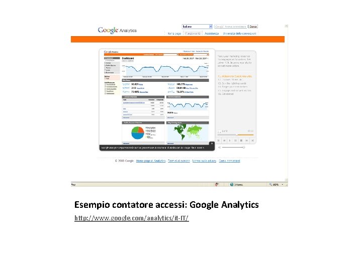 Esempio contatore accessi: Google Analytics http: //www. google. com/analytics/it-IT/ 
