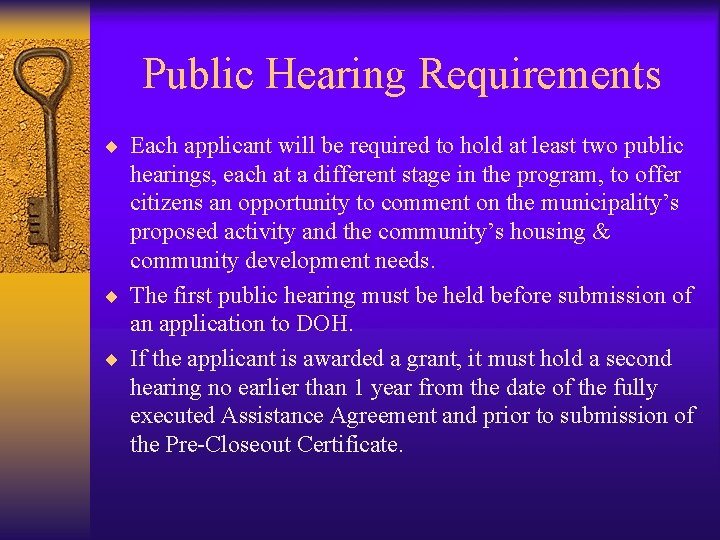 CITIZEN PARTICIPATION Basics of Citizen Participation Requirements Prepare