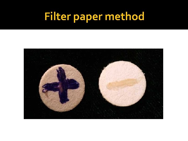 Filter paper method 