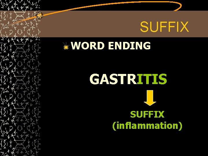 SUFFIX WORD ENDING GASTRITIS SUFFIX (inflammation) 