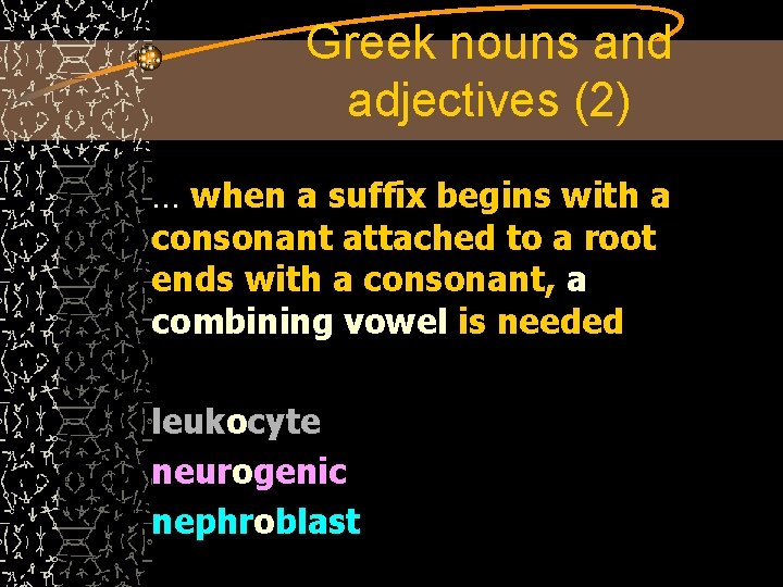 Greek nouns and adjectives (2) … when a suffix begins with a consonant attached