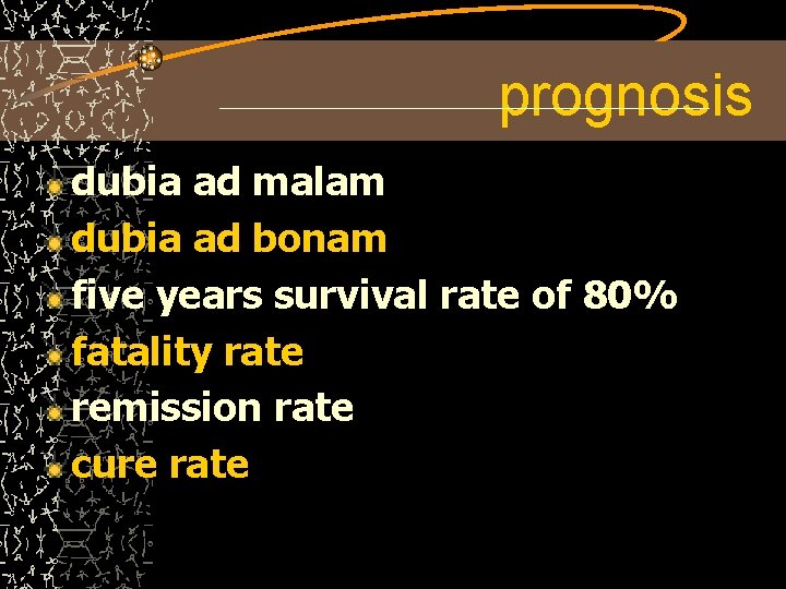 prognosis dubia ad malam dubia ad bonam five years survival rate of 80% fatality