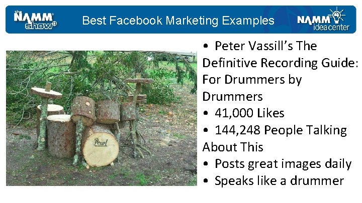 Best Facebook Marketing Examples • Peter Vassill’s The Definitive Recording Guide: For Drummers by