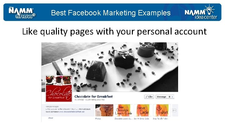 Best Facebook Marketing Examples Like quality pages with your personal account 