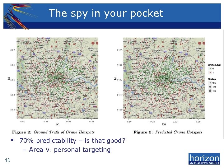 The spy in your pocket • 10 70% predictability – is that good? –