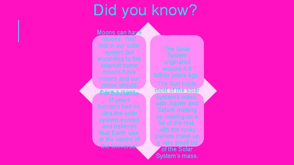 Did you know? Moons can have moons. Yes! Not in our solar system but