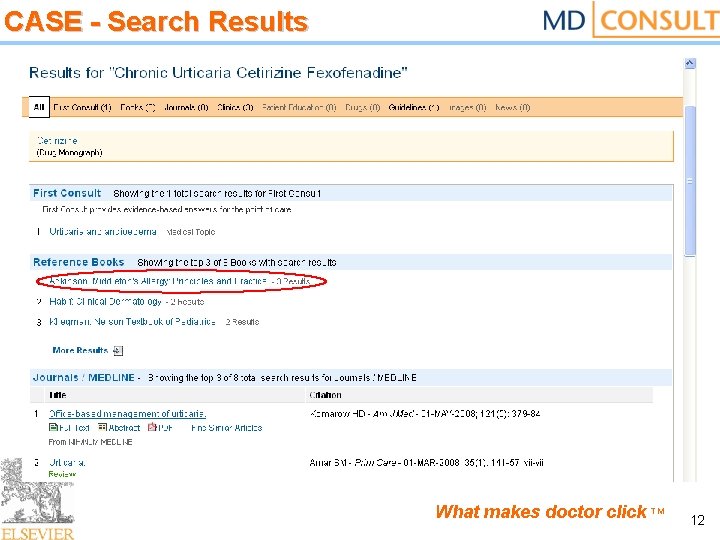 CASE - Search Results What makes doctor click TM 12 
