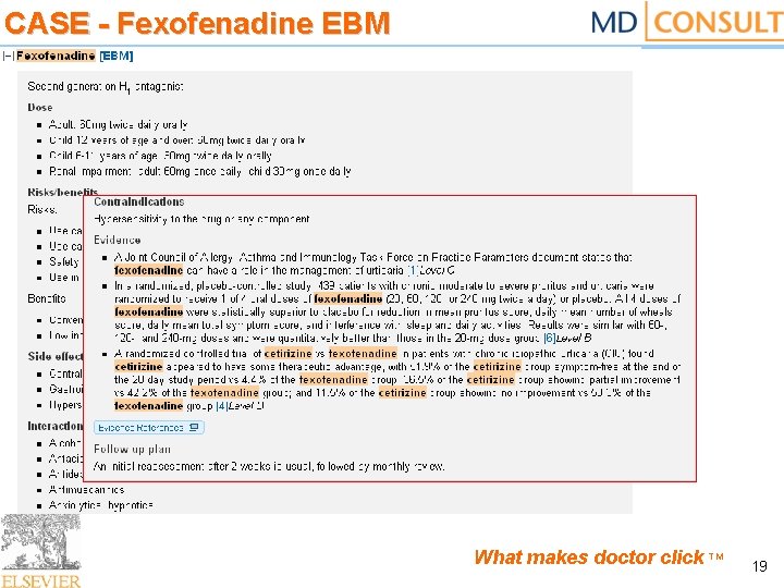 CASE - Fexofenadine EBM What makes doctor click TM 19 