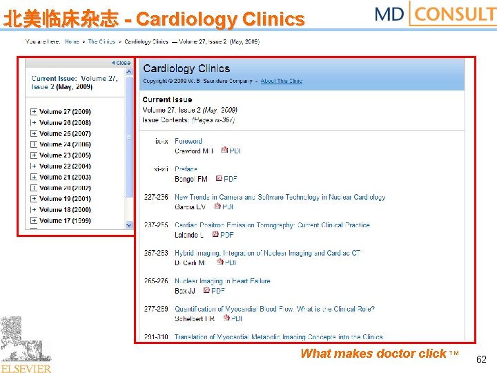 北美临床杂志 - Cardiology Clinics What makes doctor click TM 62 