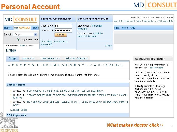Personal Account What makes doctor click TM 95 