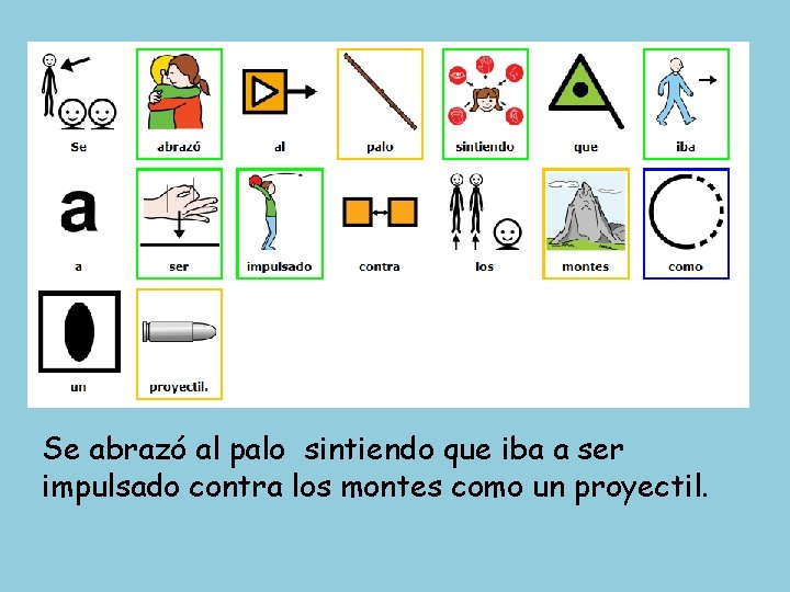 Se abrazó al palo sintiendo que iba a ser impulsado contra los montes como