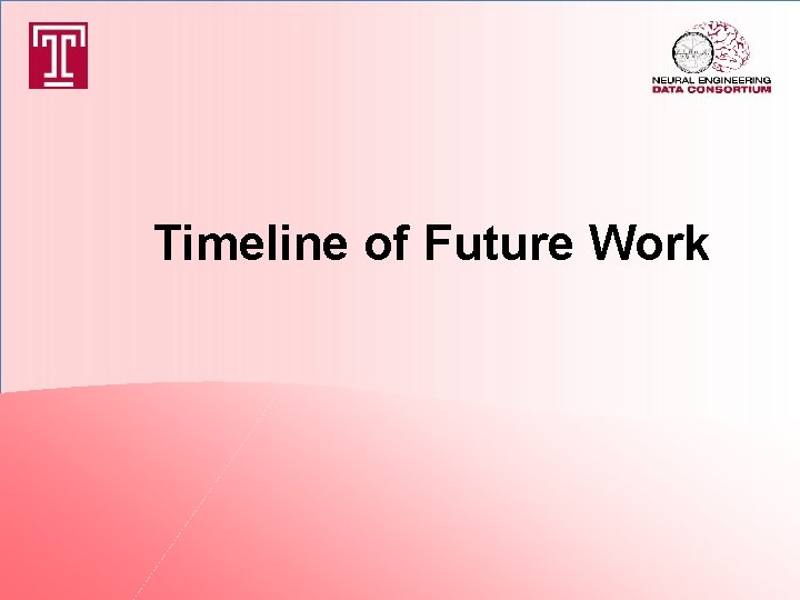 Timeline of Future Work 