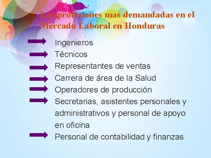 Las profesiones mas demandadas en el Mercado Laboral en Honduras Ingenieros Técnicos Representantes de Las profesiones mas demandadas en el Mercado Laboral en Honduras Ingenieros Técnicos Representantes de