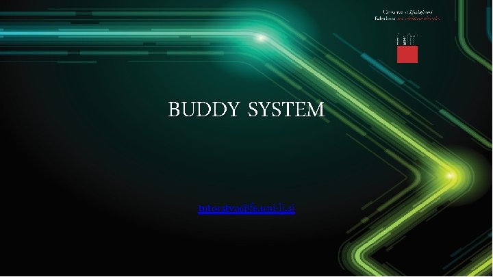 BUDDY SYSTEM tutorstvo@fe. uni-lj. si 