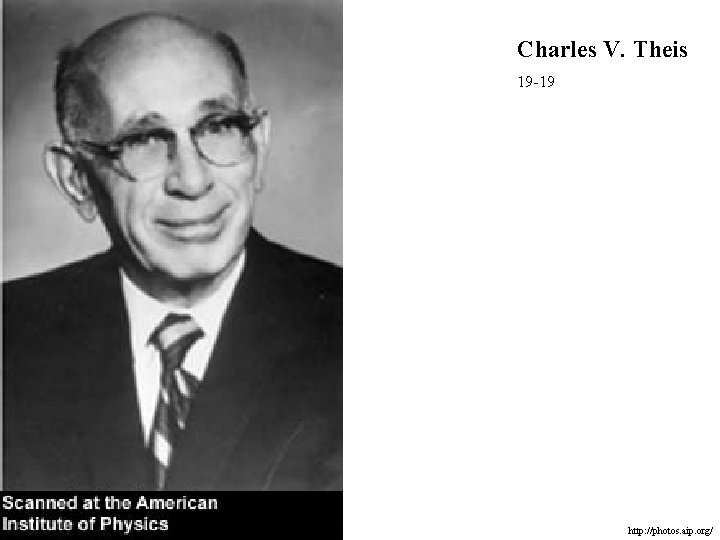Charles V. Theis 19 -19 http: //photos. aip. org/ 