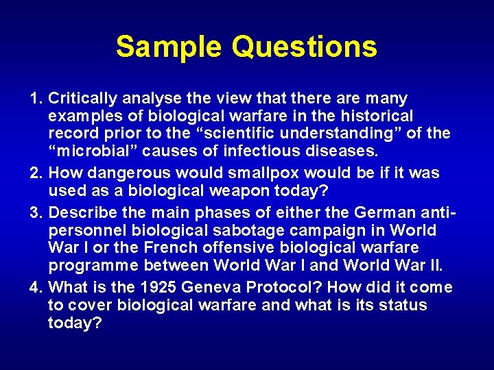 Sample Questions 1. Critically analyse the view that there are many examples of biological