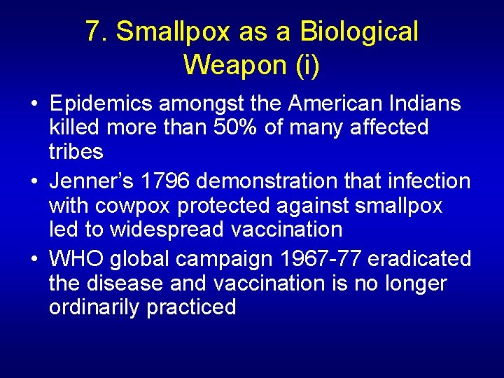 Biological Warfare from Antiquity to World War I