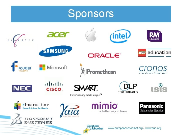 FCLSponsors www. europeanschoolnet. org - www. eun. org 