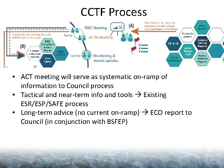 CCTF Process • ACT meeting will serve as systematic on-ramp of information to Council