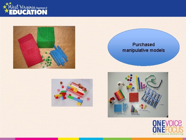 Purchased manipulative models 