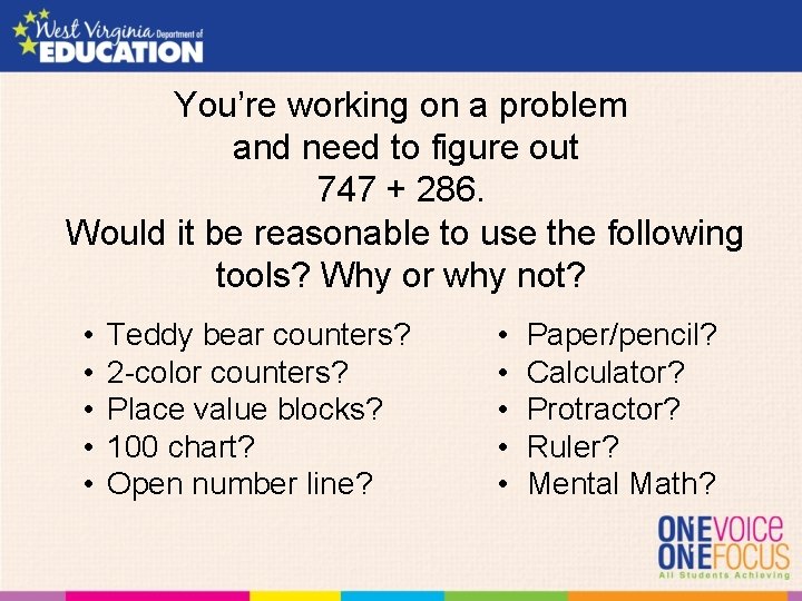 You’re working on a problem and need to figure out 747 + 286. Would