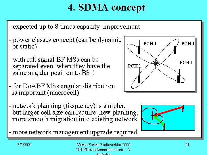 4. SDMA concept - expected up to 8 times capacity improvement - power classes