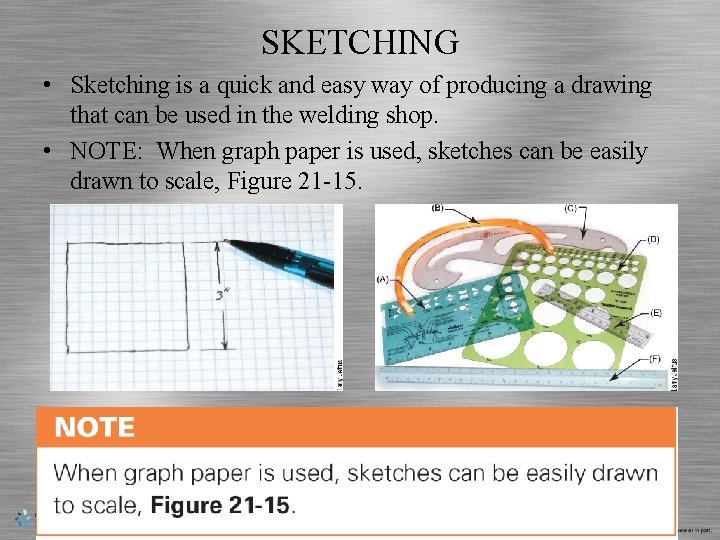 SKETCHING • Sketching is a quick and easy way of producing a drawing that