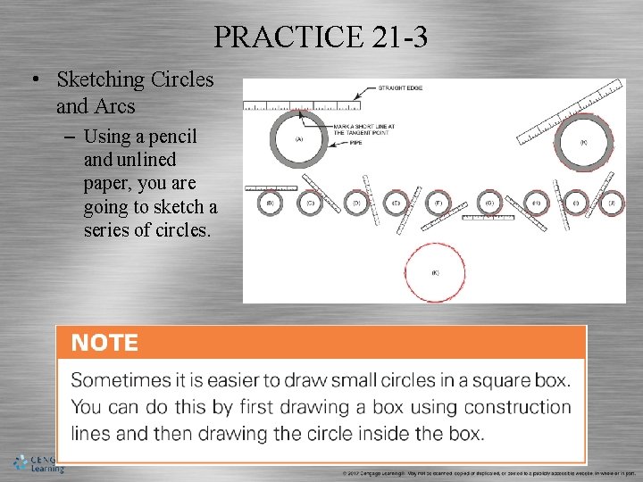 PRACTICE 21 -3 • Sketching Circles and Arcs – Using a pencil and unlined