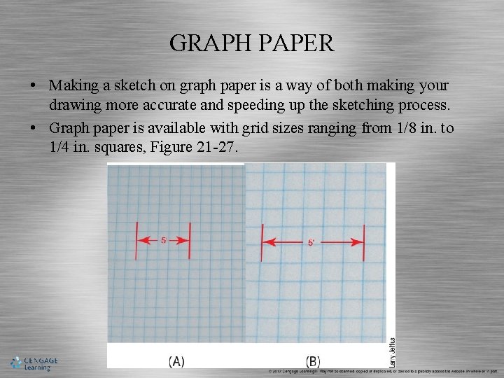 GRAPH PAPER • Making a sketch on graph paper is a way of both